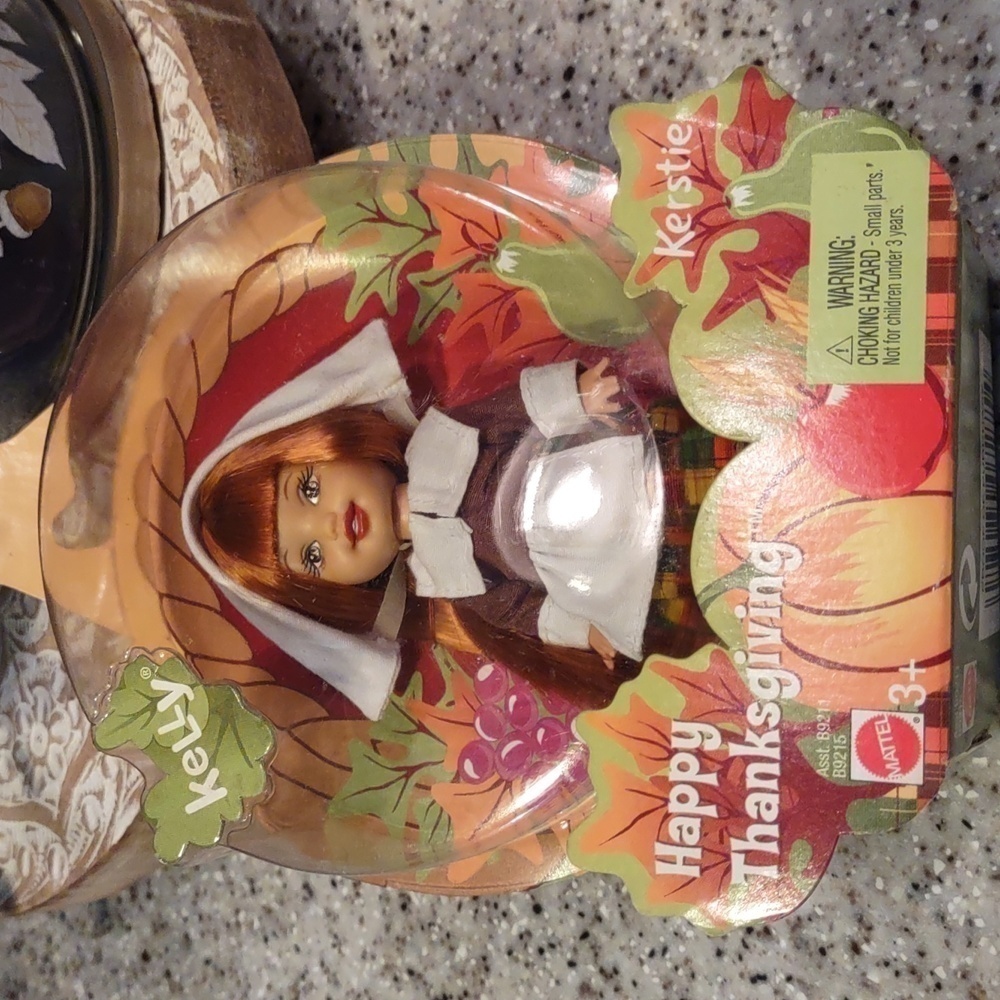 Happy Thanksgiving Kelly Doll Mattel Barbie 2004 Pilgrim Outfit